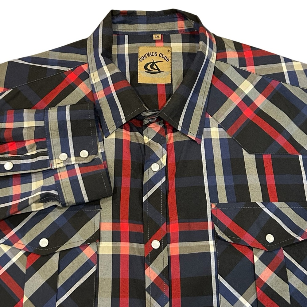 Coevals Club Western Pearl Snap Long Sleeve Shirt 3XL